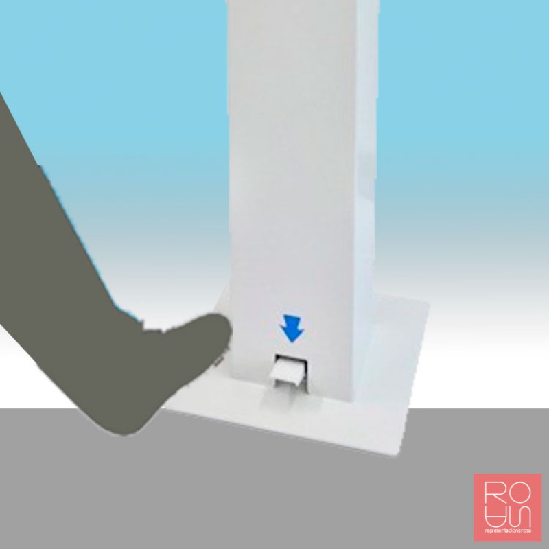 Pilona dispensador de gel i dosificador a pedal